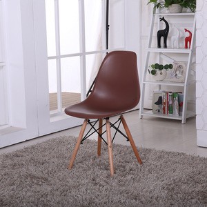 Modern cheap dinning chair wooden legs plastic dinner kitchen dining chairs for sale