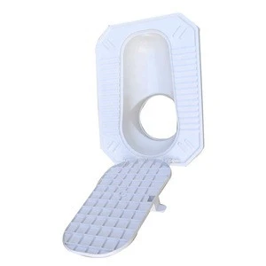 Modern design high quality squatting pan white color floor mounted with cover can save space with reasonable price
