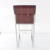 modern fashion high PU leather soft seat metal bar chair
