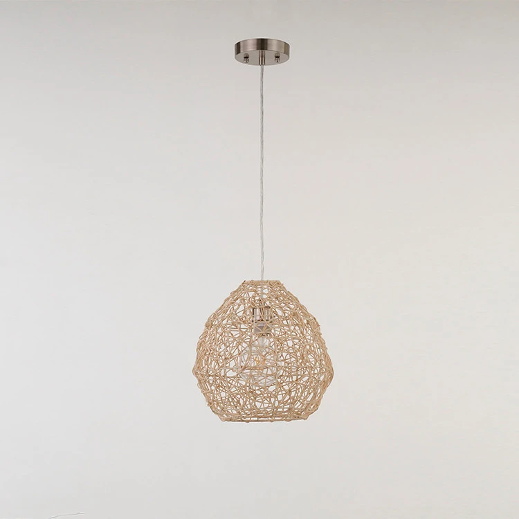 modern industrial style handmade wicker rattan bamboo ceiling lamp pendant lamp rattan lamp ball bedside