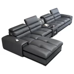 Modern intelligent living room furniture leather sofa