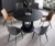 Import Modern living room furniture Banquet Dining Table and Chairs Set Modern Black 6 Seats Solid for Dining Room Set from China