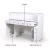 Import Modern Luxury Beauty Salon Furniture Wooden High Gloss White Front Reception Desk Counter Table from China