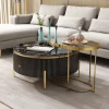 Modern luxury style combination coffee table living room furniture hotel leisure glass marble exquisite combination coffee table