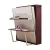 Modern Multifunctional Wooden Vertical Wall Bed With Shelf and Linkage Desk