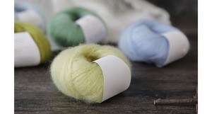 Mohair fancy yarn and Woven Merino Wool, For  Knitting  ,Natural sheen , Comfortable feel