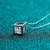 Import Moissanite diamond necklace S925 Silver Ferry pt950 gold necklace square pendant womens necklace selling new 2024 from China