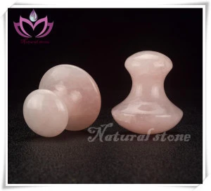 Mushroom shape rose quartz massage stone Therapy body Massage tool