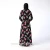 Import Muslim Dress Fashion Floral Print Abaya in Dubai Islamic Clothing For Women Maxi Dresses from China