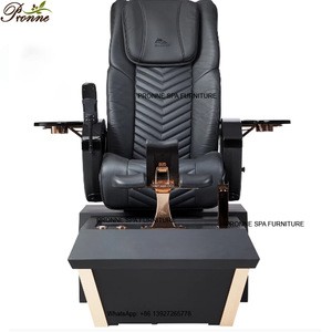 nail spa equipment rose gold black pedicure spa chair with human touch massage