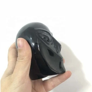 Natural hand carved queen black obsidian crystal skulls for arts and crafts