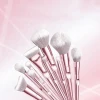 Natural long 3D 10 pcs makeup brush set synthetic makeup brushes private label silicone brush makeup
