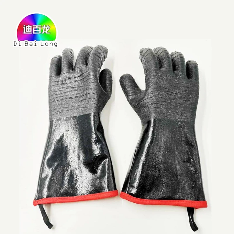 Neoprene oil and heat resistant gloves