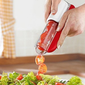 New 2018 Stainless Steel Fruit Slicer Tomato Grape Cherry Slicer Cutter Fruit Vegetable Salad Cutting Easy Kitchen Tools