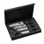 Import New arrival black  5pcs with gift box kitchen ceramic knife set from China