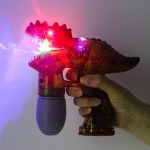 New Arrival Led Bubble Gun Light Up Dinosaur Bubble Gun