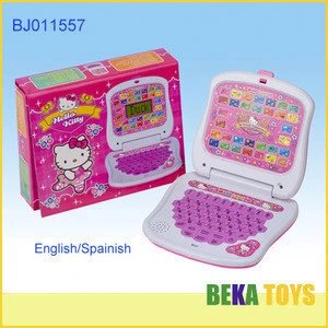new baby toy wholesale pink laptop/ plastic learning machine