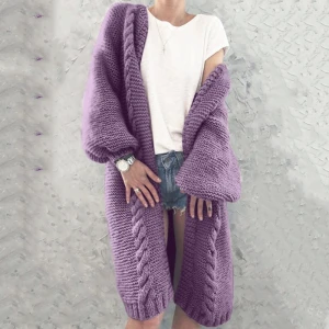 New fashion long-sleeved knitted cashmere cardigan sweater