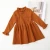 Import new girls skirt wooden ear children dress baby skirt half-high collar long-sleeved sweater skirt from China