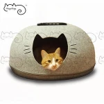 New Portable Crab Shellfish Zipper Round Cat Felt House Warm Sleep Four Season Confortable Pet House Cat Nest Dog House