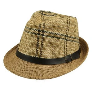 New product men hats fedora polyester cotton attractive style mini fedora hat on sale