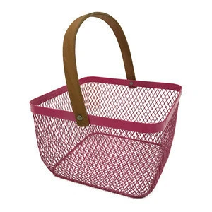 New products agents wanted Multipurpose Rose red storage gift basket metal