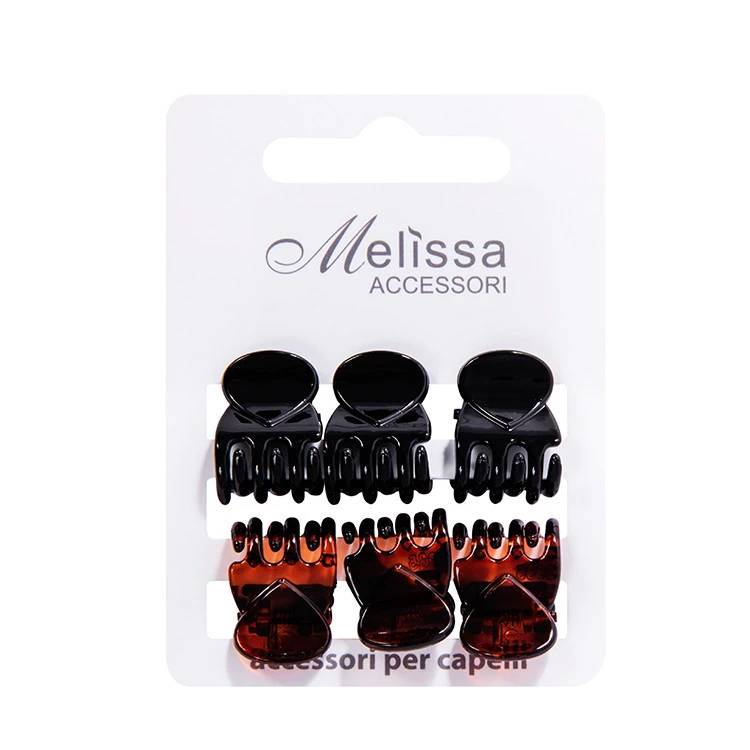 New Style 6 Pcs Plastic Mini Hair Claw Clip For Women