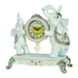 New table clock custom desk clock elephant clock made in China 1456