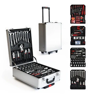 newest Hot Sale High Quality Cr-V Steel Machine Tool Drive Repair Car  Socket Wrench Set in big suitcase