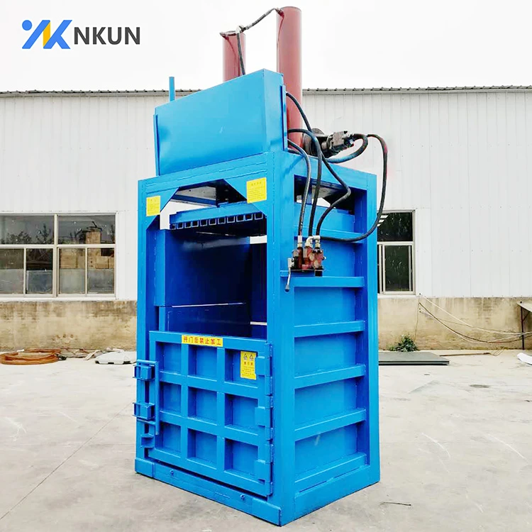 NKUN Square Vertical Hydraulic Baler Machine For Used Clothing