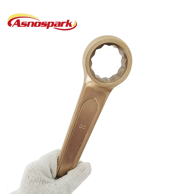 Non sparking single box wrench ring spanner with  ISO9001 certificate