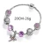 Import NUORO Fashion Purple Crystal CZ Glass Hollow Heart Round Large Hole Bead Women Jewelry Bijoux Dragonfly Pendant Bangle Bracelet from China
