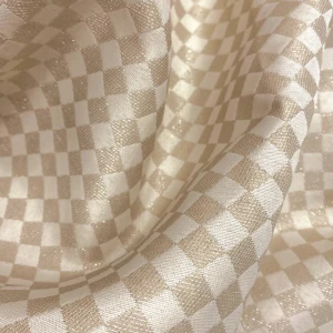 Nylon Polyester Woven Jacquard Checks Towel Fabric