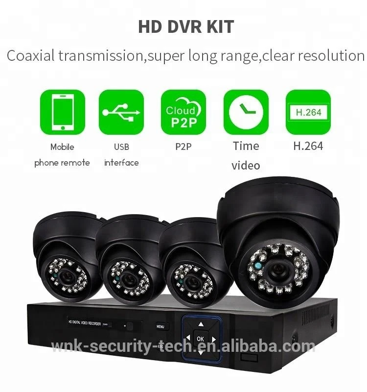 OEM factory 4ch DVR Kit cctv system security cctv camera system with 800TVL cameras