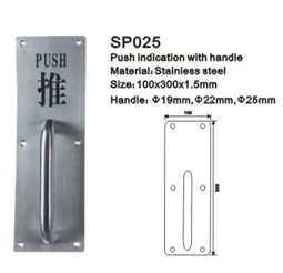 OEM ODM metal pull push exterior door sign plates