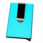 OEM/ODM RFID Blocking Custom Card Holder Rfid Credit Card Holder Wallet Manufacture Aluminum Pop Up Wallet with Money Clip