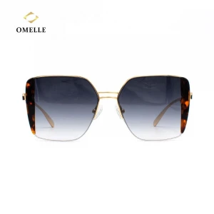 OMELLE Trending Sunglasses 2020 Fashionable Black Lenses Metal Hinge Glasses Sport Eyewear Mens Eyeglasses 2021 Lunette
