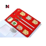 on Shingeki No Kyojin Badge Blade Swords Necklace Pendant Anime Prop Jewelry Attack On Titan Set