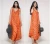 Import Orange Tie & Die Spaghetti Strap Loose One Piece Jumpsuit Tie Dye Hollow Out Rompers One Piece Sleeveless Dress V-neck Jumpsuit from China