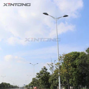 Outdoor Galvanized Q235 5m 10m cast aluminum street light pole