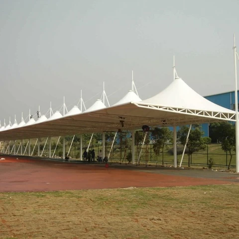 Outdoor Light Steel Frame Structure Rain Shade Tensile Membrane Structure Material,Canopy Tent Shelter Fabric