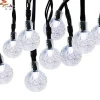 Outdoor Solar String Lights 20ft 30 LED Fairy Bubble Crystal Ball Holiday Party Decoration Lights