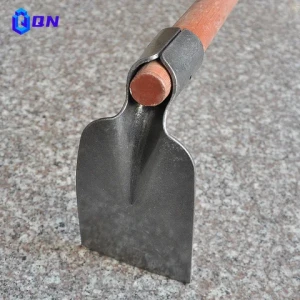 outdoor wooden handle hoe to loosen the soil to open up the land home planting vegetables weeding track hoe