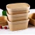 Import Paper Lunch Box With Transparent Plastic Lid Kraft Paper Cover from China