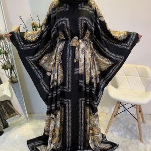 PE6337 New butterfly sleeve wholesale women muslim kimono islamic clothing closed ladies abaya dubai 2020