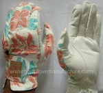 Pearl White Cabretta Leather Golf Glove combine with Synthetic