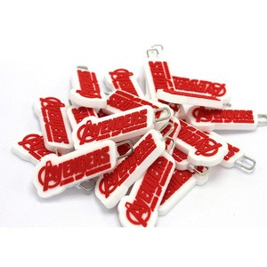 Personalized soft PVC zipper pull tags for bag