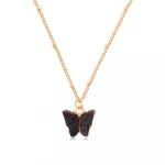 Popular Colorful Butterfly Pendant Necklace for Women Fashion Female Chocker Necklace 2020 New Jewelry Accessories Wholesale