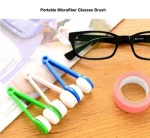 Portable Multifunctional Glasses Cleaning Rub Eyeglass Sunglasses Spectacles Microfiber Cleaner Brushes Wiping Tools