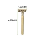 Premium Long Natural Bamboo Handle Double Edge Safety Razor Fits Standard Razor Blades For Men